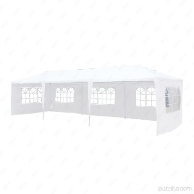 Uenjoy 10'x30' Canopy Party Wedding Tent Event Tent Outdoor Gazebo White 7 Sidewalls
